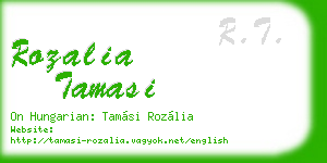 rozalia tamasi business card