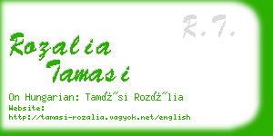 rozalia tamasi business card